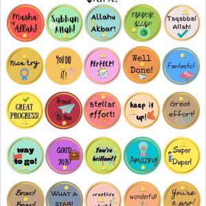 30 reward stickers sheet