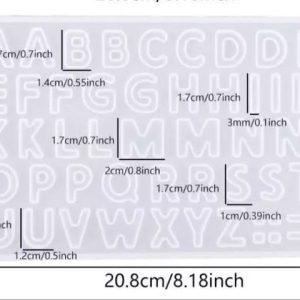 Mini DIY Silicon Resin Molds of Alphabets