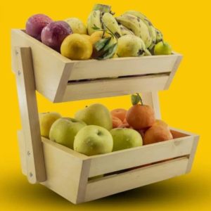 Wooden Kitchen Storage Basket