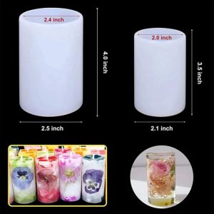 Cylinderical pillar shape candle and resin molds